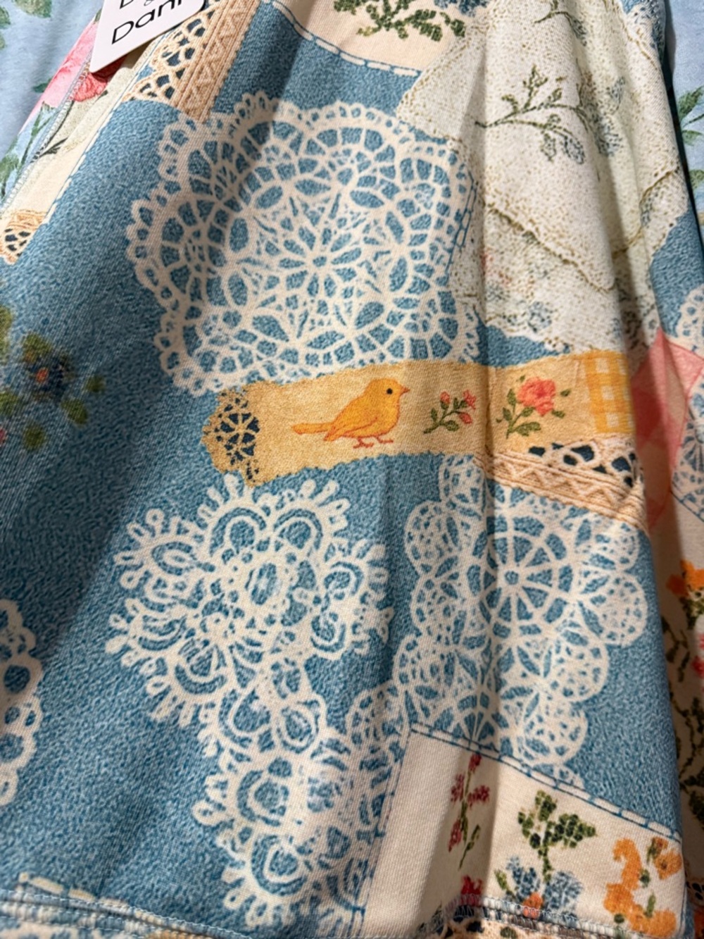 DAVI & DANI Pastel Blue Floral Patchwork Sweatshirt - Picture 5 of 9